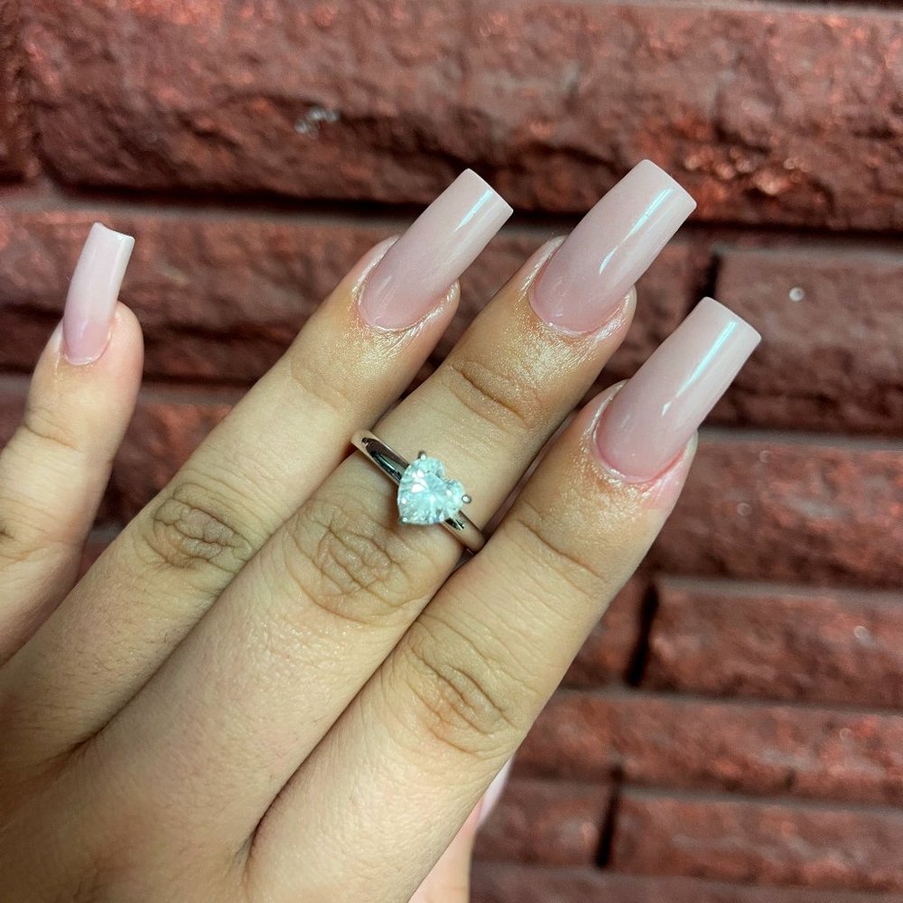 Diamonique Heart Ring Size 10